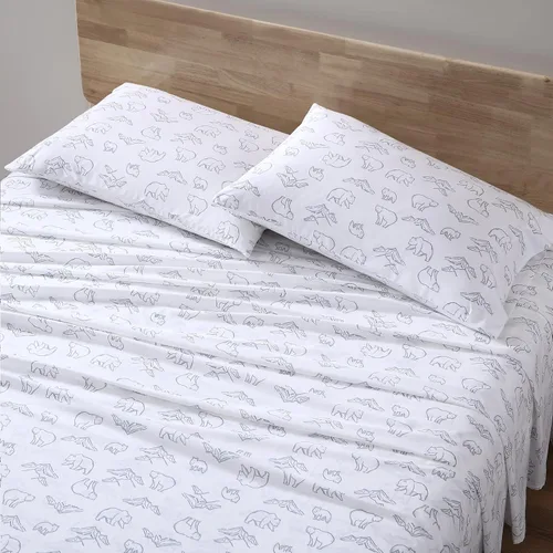 Miniatura 14 de Eddie Bauer - Sábanas tamaño Queen, juego de ropa de cama de percal de algodón, decoración del hogar crujiente y fresca (Canoe Lake Paddle, Queen)