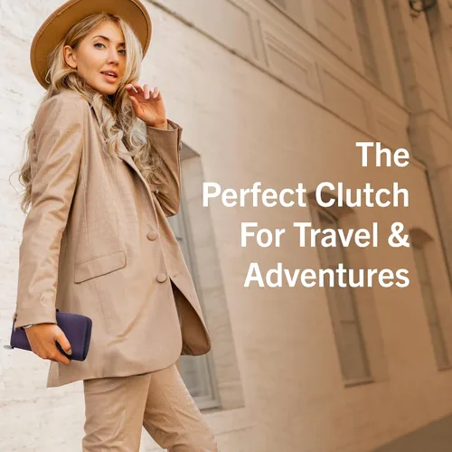 Miniatura 6 de Nautica Be Shore - Cartera RFID de piel vegana para mujer, con cremallera alrededor, funda delgada grande para teléfono y organizador de tarjetas