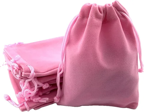 Miniatura 6 de Palmhomee Paquete de 24 bolsas de terciopelo con cordón de 5 x 6 pulgadas, bolsa de terciopelo para joyas, bodas y fiestas, Negro -, 24
