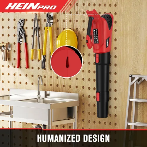 Miniatura 7 de HEINPRO Soplador de hojas inalámbrico de hasta 500 CFM compatible con batería Milwaukee M18 (solo herramienta), soplador de hojas eléctrico