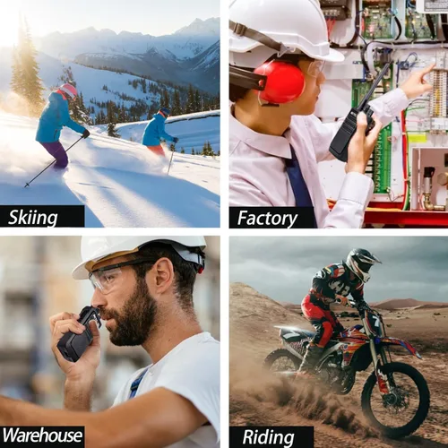 Miniatura 6 de Retevis Walkie Talkies RT17 de largo alcance para adultos, radios recargables de 2 vías con base de cargador USB, radio bidireccional ligera