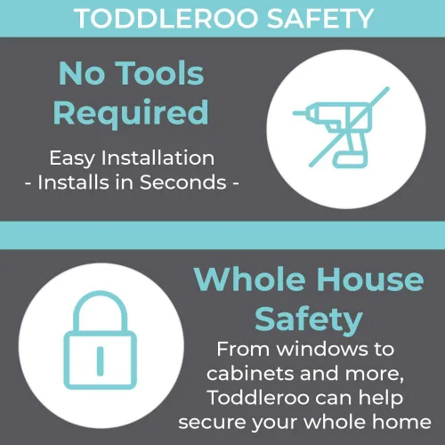 Miniatura 6 de Toddleroo by North States - Cerradura de puerta corredera y ventana para protección de bebés: Cerradura de puerta corredera para seguridad infantil