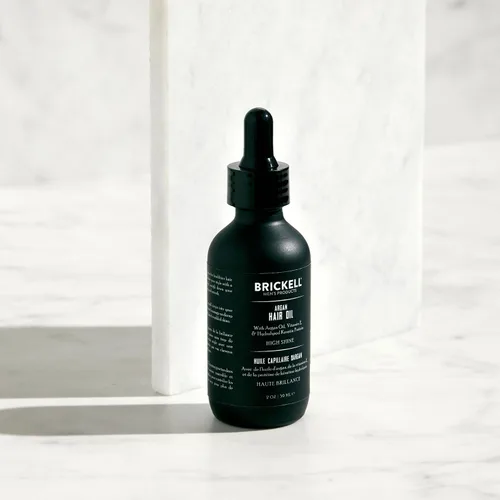 Miniatura 4 de Brickell - Aceite de argán para hombre, tratamiento de aceite ligero para el cabello para hombres, con aceite de argán, proteínas hidrolizadas