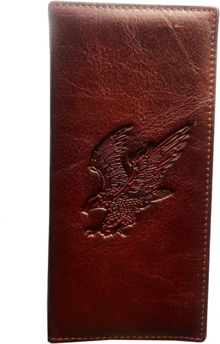 Miniatura 131 de Hombres Cool Eagle Wolf Caballo Totem Cuero Vaca Vertical Cartera Cremallera Multi-tarjeta Titular, Tótem de caballo, Minimalista