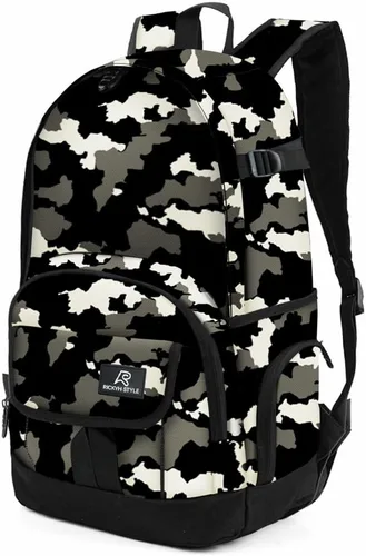 Miniatura 29 de Mochila escolar estilo Rickyh, mochila de viaje para hombres y mujeres, mochila ligera con compartimento para portátil, Tamaño único