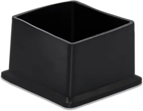 Miniatura 9 de Flyshop Tapas cuadradas de goma antideslizantes para patas de silla, protectores de suelo para muebles, 1-3/8 pulgadas x 1-3/8 pulgadas, color negro