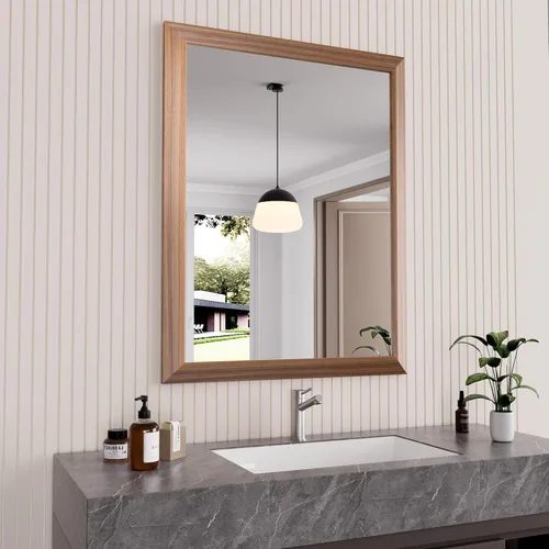 Miniatura 89 de Amorho Espejo de Baño Negro, Espejos de Pared de 24x30 Pulgadas con Marco de Metal Grueso para Sobre el Fregadero, Dormitorio, Sala de Estar