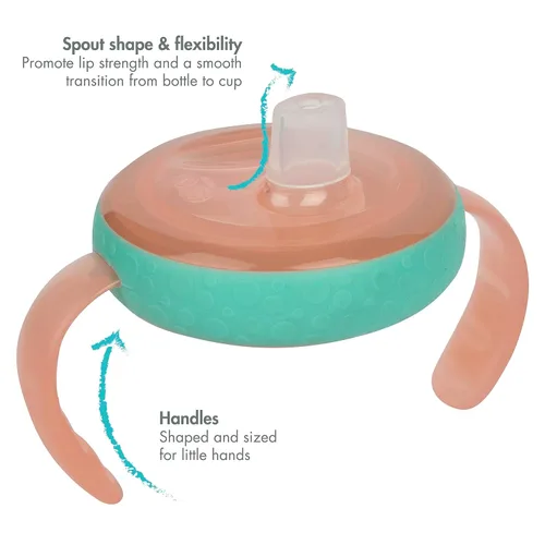 Miniatura 7 de The First Years - Vaso para beber con boquilla suave - Taza de entrenamiento para niños pequeños durante más de 6 meses -Con asas y tapa a prueba