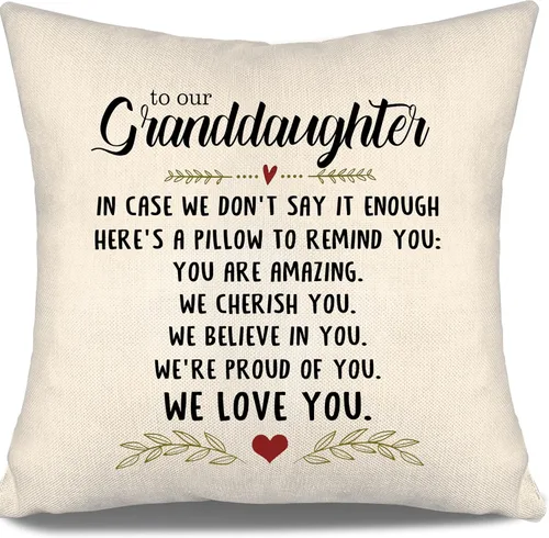 Miniatura 35 de En caso de que no lo diga lo suficiente aquí hay una almohada para recordarte que eres increíble, te aprecio, te quiero. Funda de almohada para tía