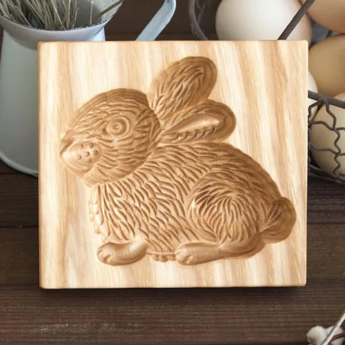 Miniatura 18 de Molde de Galletas de Madera Herramienta de Decoración de Galletas de Madera Moldes de Galletas 3D Molde de Hornear Gracioso Arte de Relieve Navidad