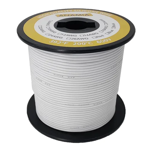 Miniatura 10 de ANAMIA - Alambre de silicona flexible de calibre 6, 6 AWG, conductor de cobre estañado de 3200 * 0.08mm, trenzado de alta temperatura para batería