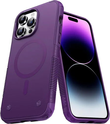Miniatura 7 de Rockaway Funda magnética para iPhone 14 Pro Max, compatible con MagSafe, antideslizante, resistente a prueba de golpes, para iPhone 14 Pro Max
