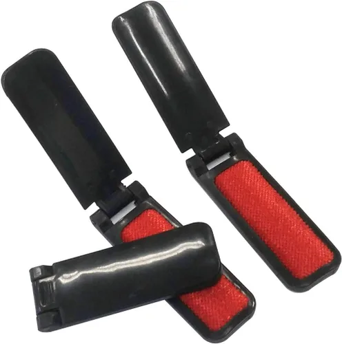 Miniatura 7 de GARASANI Paquete de 3 cepillos de plástico portátiles y plegables para ropa, removedor de pelo de mascotas, herramienta de limpieza manual para Negro