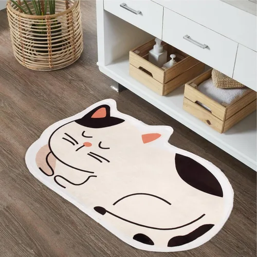Miniatura 3 de Divertida alfombra de baño para gatos, bonita alfombra de baño de dibujos animados, de microfibra suave, absorbente de agua, antideslizante, tapete