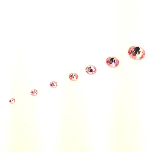 Miniatura 2 de LIGHT ROSE (223), color rosa, 144 unidades, Swarovski 2058/2088, piedras de estrás rosa para arte de uñas mezcladas con tamaños ss5, ss7, ss9, ss12