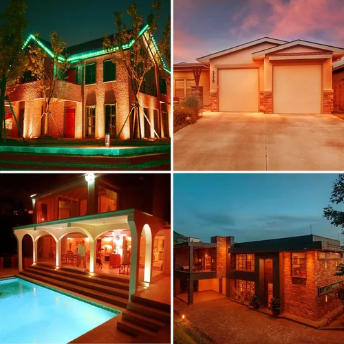 Miniatura 6 de Gonhom PAR38 - Luces de inundación para exteriores, bombillas LED regulables, 20 W (equivalente a 200 W), base E26, porche al aire libre, Naranja