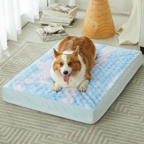 Miniatura 12 de WNPETHOME Cama ortopédica grande para perro, cama grande impermeable para perros con funda extraíble lavable y parte inferior antideslizante, Gris