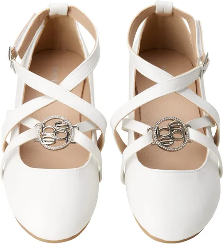 Miniatura 5 de bebe Girls Dress Shoes - Strappy Ballet Flats with Rhinestone Medallion Little GirlBig Girl