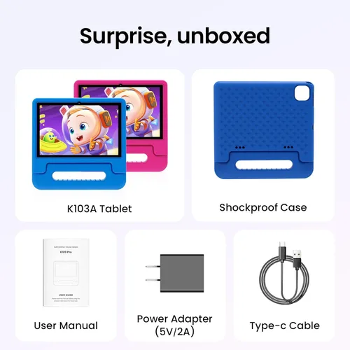 Miniatura 8 de ApoloSignage 2025 Tablet Android 15 para niños, pantalla HD de 10 pulgadas, procesador Octa-Core, 8 GB RAM, 64 GB ROM (expandible a 1 TB), con Azul