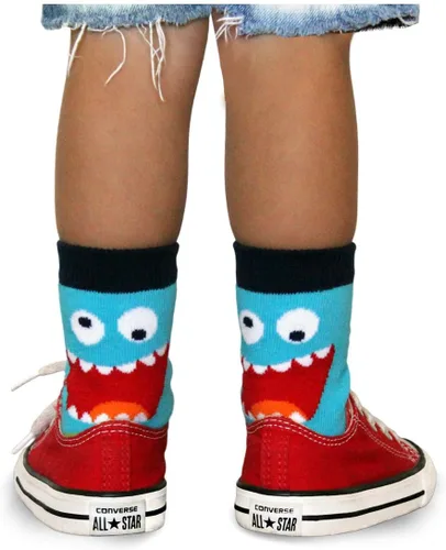 Miniatura 3 de Jefferies Socks Paquete de 6 pares de calcetines con patrón de monstruo para niño
