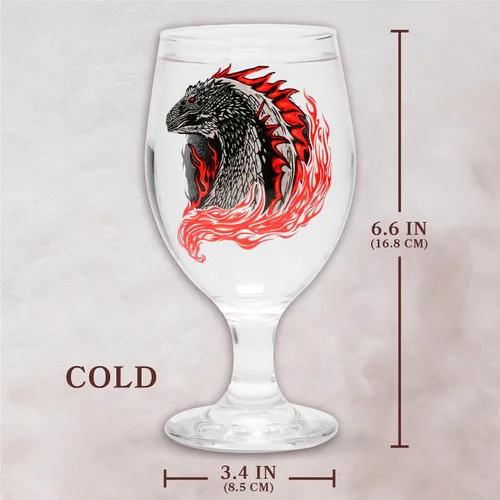 Miniatura 4 de Paladone House Of The Dragon - Copa de cristal que cambia de color (10.2 onzas líquidas), mercancía y regalo de Juego de Tronos, novedad medieval