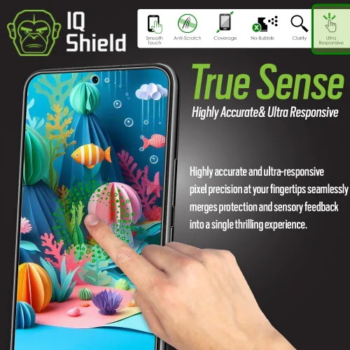 Miniatura 8 de IQShield Paquete de 2 protectores de pantalla para Samsung Galaxy S22, fácil instalación, antiarañazos, antiburbujas, película de TPU transparente