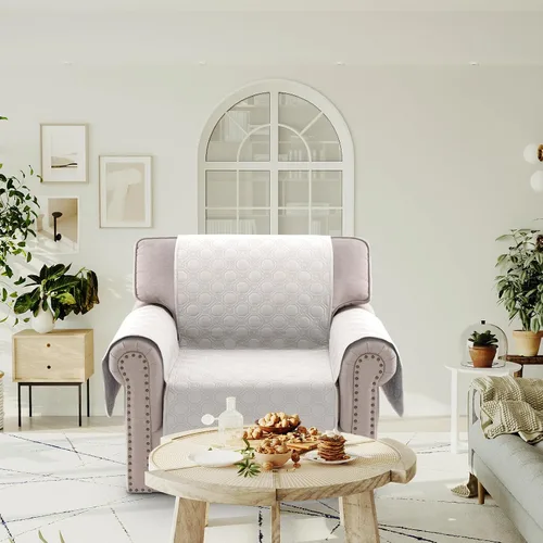 Miniatura 3 de PrinceDeco Funda para Silla y Sofá Impermeable Funda de Sillón Sofá Antideslizante Funda de Sofá Protector de Muebles con Correas Elásticas
