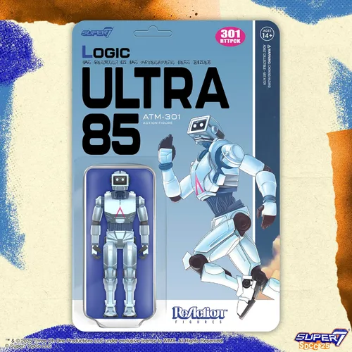 Miniatura 5 de Super7 Reaction Figure Logic ATM-301 (Azul) - Figura de acción Logic de 3.75" - Coleccionables clásicos de ciencia ficción y hip hop y juguetes retro