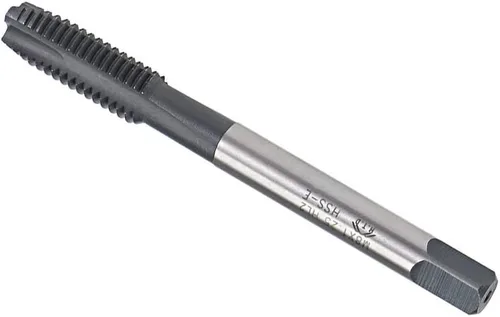 Miniatura 3 de uxcell Grifo de roscado de punta espiral M8 x 1.25, tolerancia H2 de acero de alta velocidad recubierto TICN, vástago redondo con extremo cuadrado