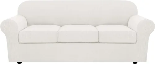Miniatura 52 de H.VERSAILTEX - 3 fundas de sofá elásticas para 2 cojines de sofá. Fundas para muebles de sala de estar (funda base más 2 fundas de cojín de asiento)