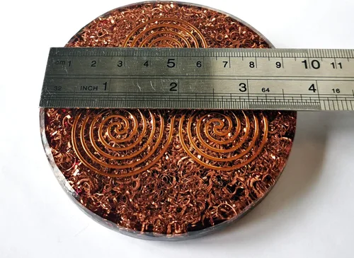 Miniatura 8 de Gran 4 "Garnet Cristales Metatron's Cube Merkaba Coaster Placa de Carga de Agua Cúpula Energética