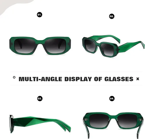 Miniatura 5 de MASDUN Y2k - Gafas de sol para mujer y hombre, cuadradas, modernas, modernas, retro, con protección UV