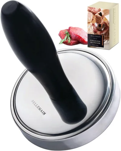 Bellemain Aplanador de carne, ablandador de carne de fácil agarre, mazo de carne de acero inoxidable para cocinar, martillo de carne, ablandador de