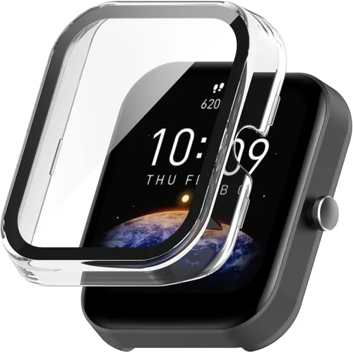 Miniatura 3 de Compatible con Amazfit Bip 3 Pro, Lamshaw Hard PC Case con protector de pantalla de vidrio templado compatible con Amazfit Bip 3 / Bip 3 Pro Paquete