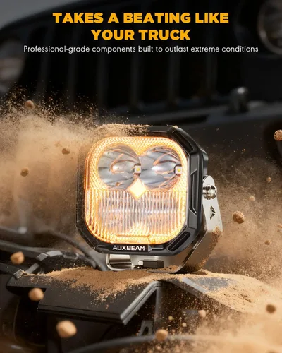 Miniatura 4 de Auxbeam Luces LED RGB en Cápsula de 3 Pulgadas, 7 Retroiluminación de Ciclo de Gradiente Dinámico, Combo Spot Flood de 116W, Luz de Conducción