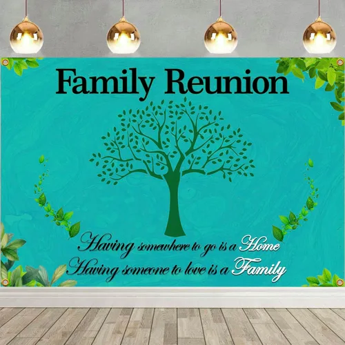 Fondo de reunión familiar de 6 x 4 pies, pancarta con texto en inglés "We are Family", árbol genealógico, accesorios para cabina de fotos, fondo