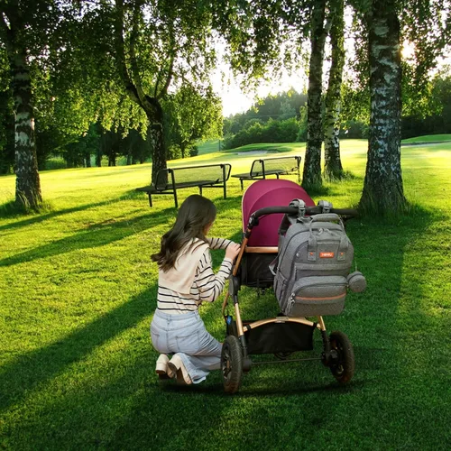 Miniatura 6 de Bolsa de pañales para mamá, hospital, bolsas de bebé para niñas y niños, mochila de viaje grande multifunción para computadora portátil, mochila