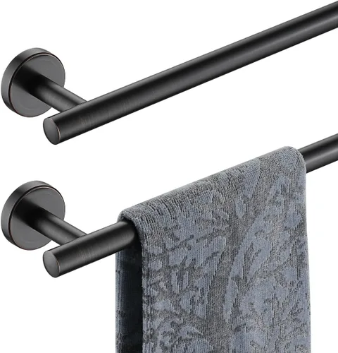 Miniatura 10 de JQK Barra de Toalla de Baño, 33 Pulgadas de Acero Inoxidable 304 Grueso de 0.8mm Soporte de Toalla Individual para Baño, Soporte de Toalla