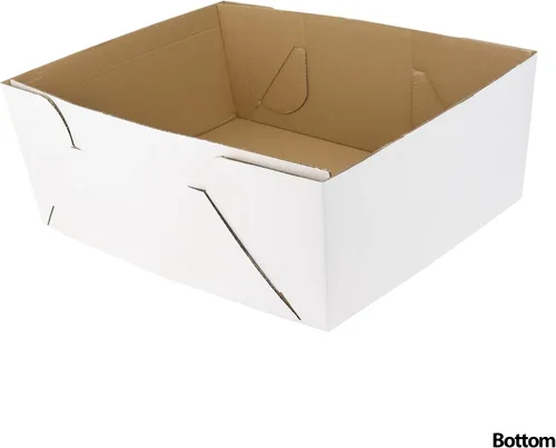 Miniatura 4 de O'CREME Caja blanca para pasteles con ventana, caja de cartón kraft para panadería de 10.5 x 14.25 x 5 pulgadas de alto