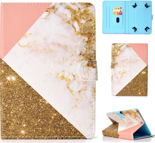 Miniatura 45 de Funda universal para tablet de 7 pulgadas, piel sintética [ranuras para tarjetas], cubierta magnética, para Samsung Galaxy Tab E/Tab A 7.0, Fire 7