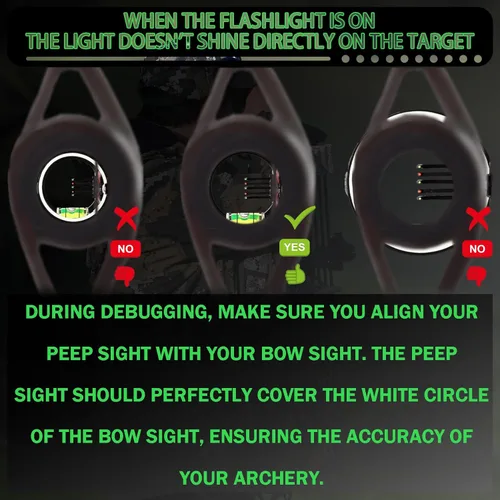 Miniatura 7 de 5-Pin Compound Bow Sight - with Level & Height Micro-Adjustable, Aluminum Alloy Hunting Sight for Right/Left Hand, Includes Sight Light & Tools