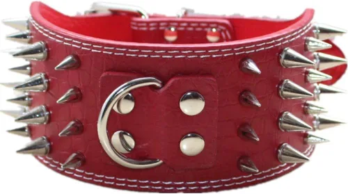 Miniatura 4 de Collar de perro con tachuelas, de piel con pinchos afilados de 3 pulgadas, apto para entrenamiento, deportes, caminar, talla M, L, XL, para Pitbull