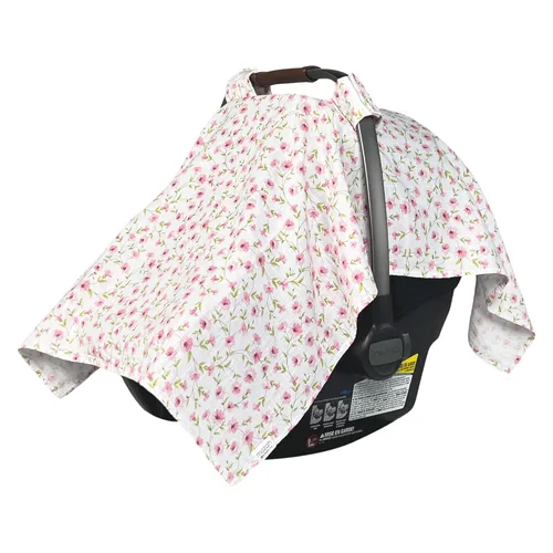 Miniatura 11 de MOZAH Funda de asiento de coche para bebé, hojas beige, 100% muselina orgánica, suave, transpirable y ligera, esencial para asiento de automóvil