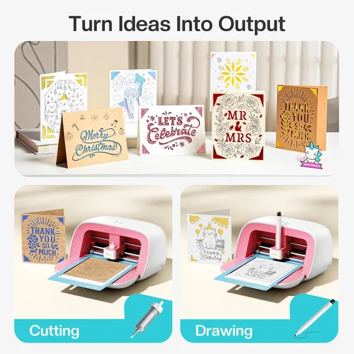 Miniatura 7 de Likcut Tapete de tarjeta de inserción de 4.5 x 6.25 pulgadas para cortador de vinilo S501, paquete de 3 alfombrillas de corte, crea tarjetas