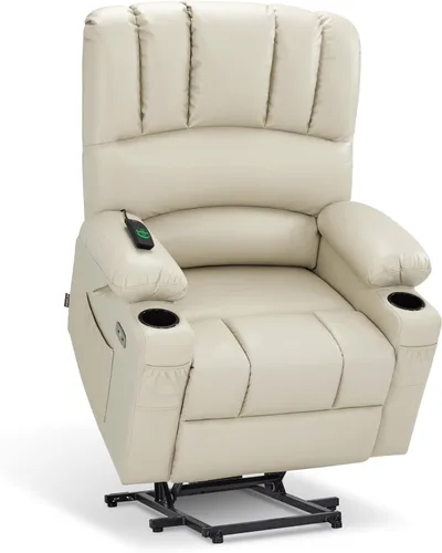 Miniatura 11 de MCombo Silla reclinable de elevación eléctrica extragrande para ancianos, silla elevadora con calor y masaje, reclinable para personas grandes