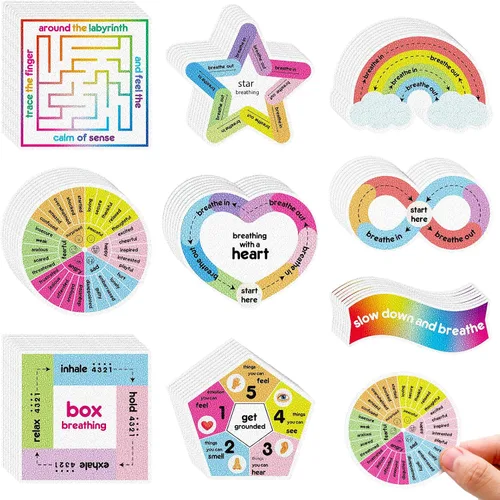 Miniatura 14 de Libima 72 Piezas de Calcomanías Sensoriales para la Ansiedad, Calcomanías Texturizadas, Calcomanías para Jugar, Calcomanías de Atención Plena
