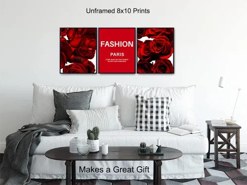 Miniatura 2 de Arte de pared con citas – Juego de 3 impresiones de decoración de pared glamorosa – Diseño moderno y elegante – Decoración elegante para el hogar