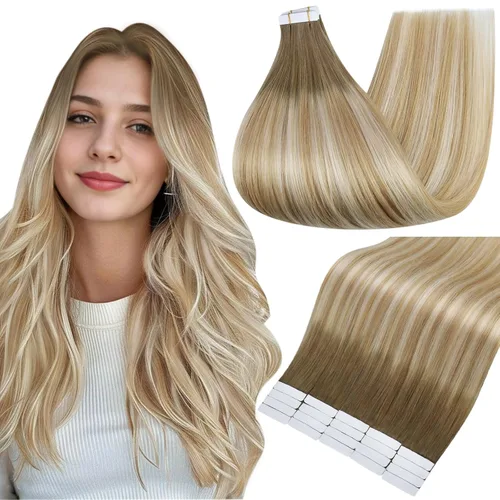 Miniatura 40 de Full Shine - Extensiones de cabello con cinta adhesiva de 18 pulgadas, extensiones de cabello Remy de 1.76 oz, extensiones de cabello lacio