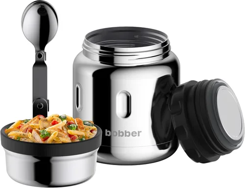 Miniatura 15 de BOBBER Tarro de alimentos aislado de acero inoxidable de 16 oz con boca extra ancha, cuchara y tazón integrados, mantiene el calor durante 10 horas