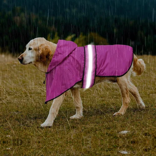 Miniatura 5 de Impermeables para Perros - Impermeables con Capucha para Perros, Chaqueta de Lluvia Reflectante Ajustable para Perros, Chaqueta de Lluvia Resistente